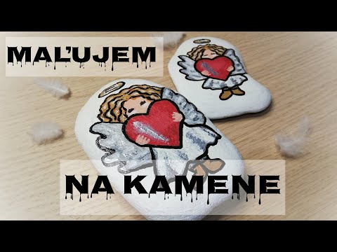 Maľujem si na kamienky anjelikov | Stone painting | angel painting with acrylics