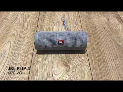 Jbl Flip 4 Soundcheck. 10 - 100% vol